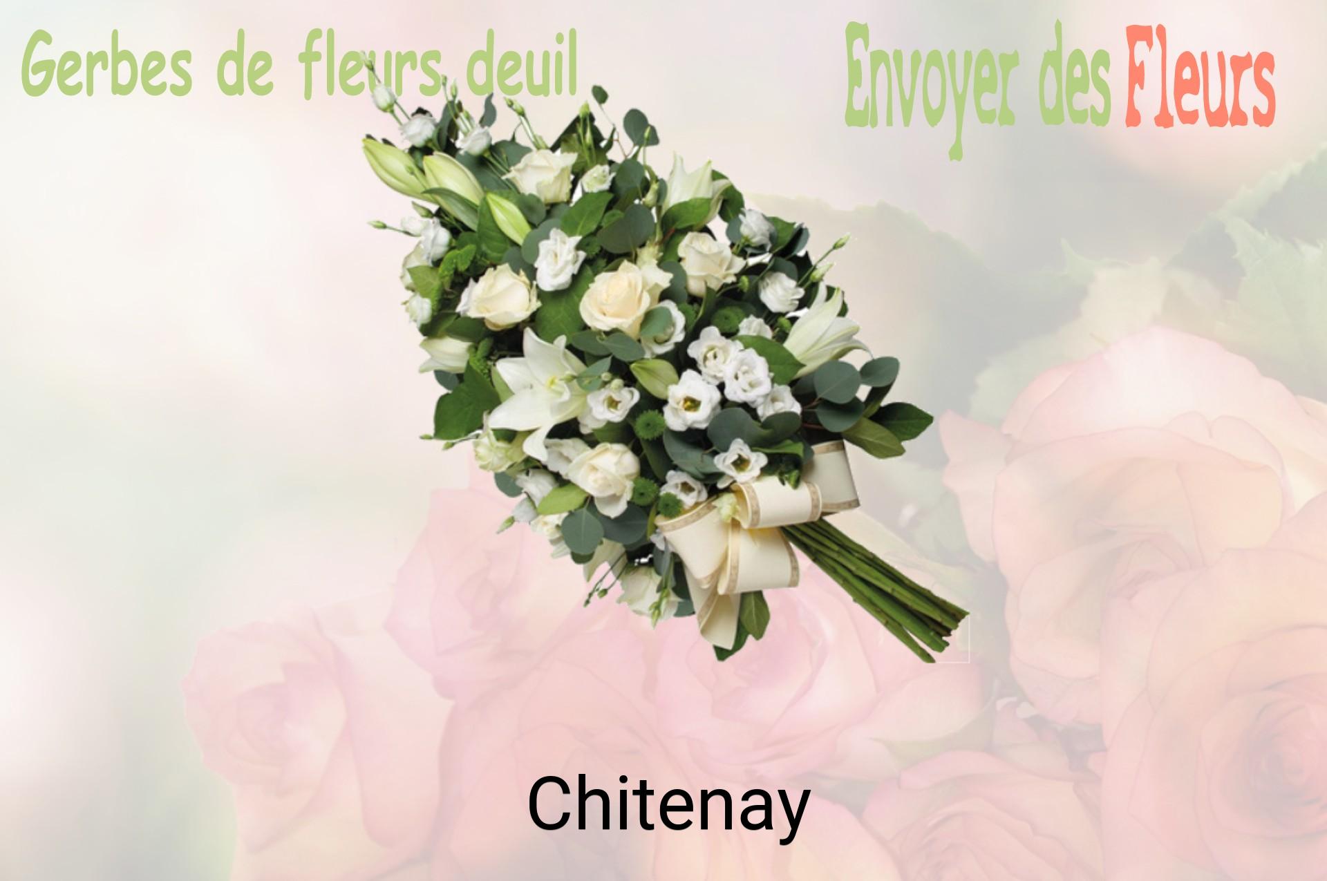 Gerbe de fleurs de deuil livrée à Chitenay